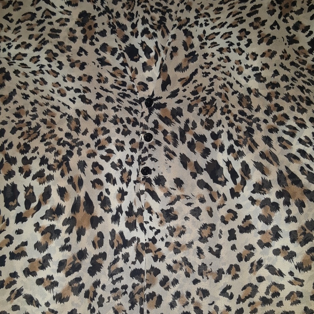 High-Low cheetah button up - Picture 4 of 4